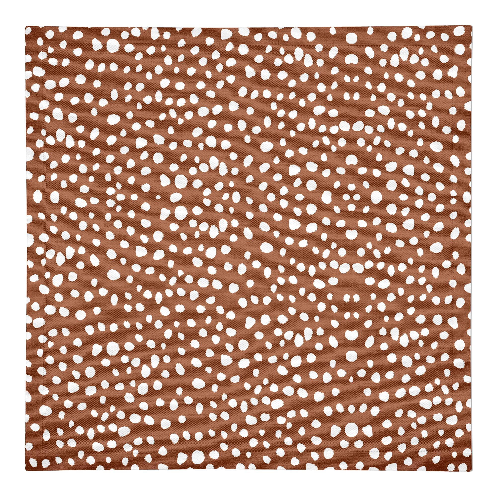 Teracotta Spots 10" x 10" Cotton Twill Napkin